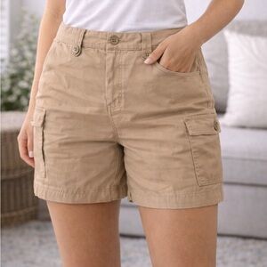 Roxy Islanders Women’s Khaki Cargo Shorts | Utility Pocket Shorts Casual Summer​